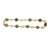 CITRINE & SMOKY QUARTZ STERLING SILVER VERMEIL NEC