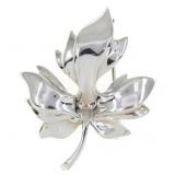 TIFFANY & CO. STERLING SILVER MAPLE LEAF BROOCH