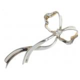 TIFFANY & CO. STERLING SILVER RIBBON BOW BROOCH