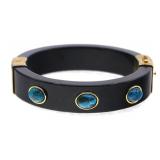 STERLING SILVER VERMEIL AGATE & TURQUOISE BRACELET