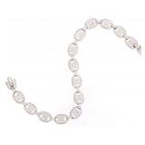 STERLING SILVER MARINER LINK MICRO-PAVE CZ BRACELE