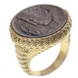STERLING SILVER VERMEIL JUDITH RIPKA VERONA COIN R