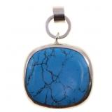 MEXICAN STERLING SILVER P&KN TURQUOISE PENDANT
