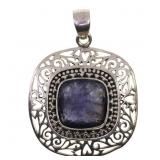STERLING SILVER SODALITE PENDANT