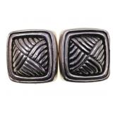 STERLING SILVER SIMON SEBBAG CLIP-ON EARRINGS