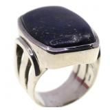 STERLING SILVER LAPIS LAZULI FASHION RING