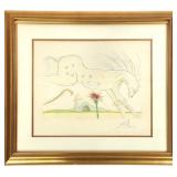 SALVADOR DALI THE HORSE & THE WOLF LITHOGRAPH VIII