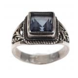 STERLING SILVER ALEXANDRITE FASHION RING
