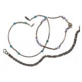 STERLING SILVER BRACELETS & ANKLET