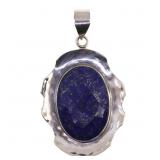STERLING SILVER LAPIS LAZULI PENDANT