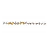 14K WHITE & YELLOW GOLD .02 CT -.04 CT DIAMOND EAR