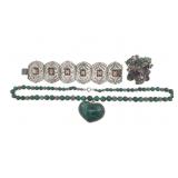 STERLING SILVER SEMI-PRECIOUS STONE JEWELRY