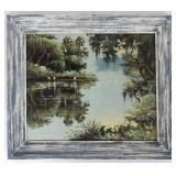 WILLIE DANIELS FLORIDA HIGHWAYMEN OIL PAINTING RIV