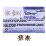 14K YELLOW GOLD 0.25 CTW DIAMOND STARBURST EARRING