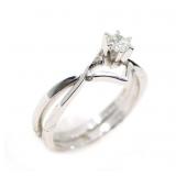 14K WHITE GOLD 0.25 CT ROUND DIAMOND WEDDING RING