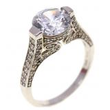 STERLING SILVER DANIEL K. MICRO-PAVE CZ ENGAGEMENT
