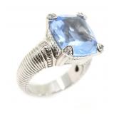 STERLING SILVER JUDITH RIPKA BLUE QUARTZ COCKTAIL