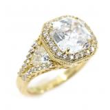 STERLING SILVER VERMEIL JUDITH RIPKA CZ COCKTAIL R