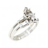 14K WHITE GOLD 1.24 CTW DIAMOND WEDDING RING SET