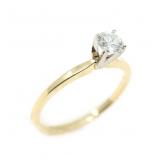 14K YELLOW GOLD 0.46 CT ROUND DIAMOND SOLITAIRE RI