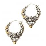 STERLING SILVER & 18K GOLD BARBARA BIXBY HOOP EARR