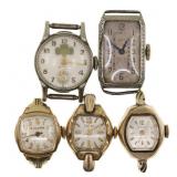 LADIES GOLD-FILLED & STEEL CASE MECHANICAL WRISTWA