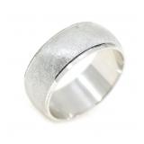14K WHITE GOLD BRUSH-FINISH WEDDING BAND