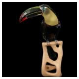 SWAROVSKI CRYSTAL FIGURINE "TOUCAN" IN BLACK DIAMO