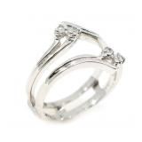 14K WHITE GOLD & DIAMOND RING GUARD