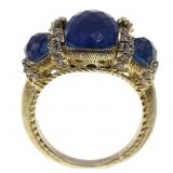 STERLING VERMEIL JUDITH RIPKA CUBIC ZIRCONIA RING