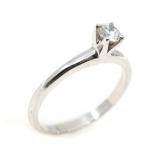 14K WHITE GOLD 0.25 CT ROUND DIAMOND SOLITAIRE RIN