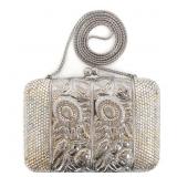 JUDITH LEIBER SWAROVSKI CRYSTAL FLORAL THEME CLUTC