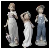 LLADRO PORCELAIN SMALL FIGURINES - LOT OF 3