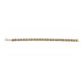 14K YELLOW GOLD BYZANTINE LINK BRACELET