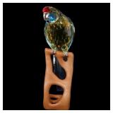 SWAROVSKI CRYSTAL FIGURINE "GREEN ROSELLA" JONQUIL