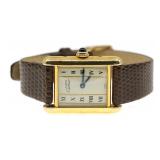 MUST DE CARTIER VERMEIL .925 SILVER TANK QUARTZ WA