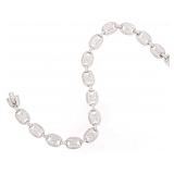 STERLING SILVER MARINER LINK MICRO-PAVE CZ BRACELE