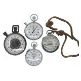 20TH C. MECHANICAL STOPWATCHES - MINERVA, INGRAHAM
