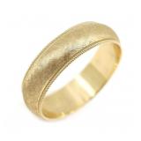 14K YELLOW GOLD BRUSH-FINISH WEDDING BAND