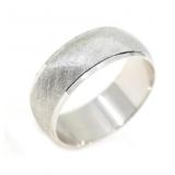 14K WHITE GOLD BRUSH-FINISH WEDDING BAND