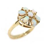 10K YELLOW GOLD OPAL FASHION RING