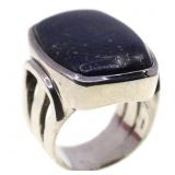 STERLING SILVER LAPIS LAZULI FASHION RING