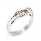 14K WHITE GOLD 0.25 CT ROUND DIAMOND WEDDING RING