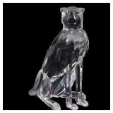 SWAROVSKI CRYSTAL CHEETAH FIGURINE WITH BOX