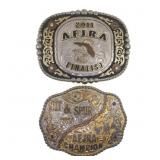 2011 AFJRA CHAMPION & FINALIST AWARD BELT BUCKLES