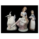 LLADRO PORCELAIN FIGURINES - LOT OF 3