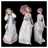 LLADRO PORCELAIN SMALL FIGURINES - LOT OF 3