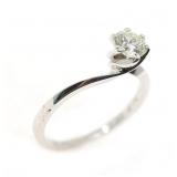 14K WHITE GOLD 0.46 CT ROUND DIAMOND SOLITAIRE RIN