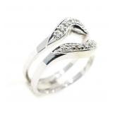 14K WHITE GOLD 0.10 CTW DIAMOND RING GUARD