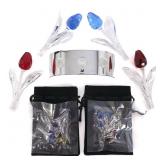 SWAROVSKI CRYSTAL TULIPS & DISPLAY